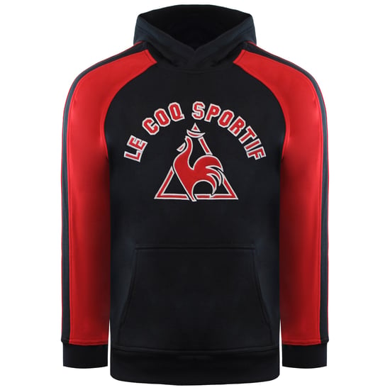Le Coq Sportif Logo Kids Black/Red Hoodie - Image 1