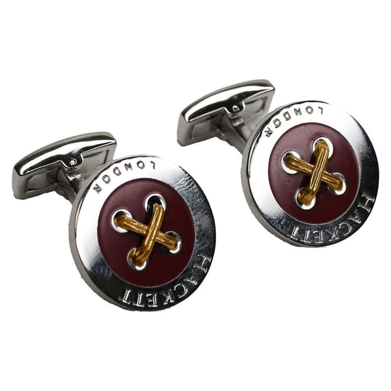Hackett London 4 Button Hole Mens Navy Cufflinks - Image 1