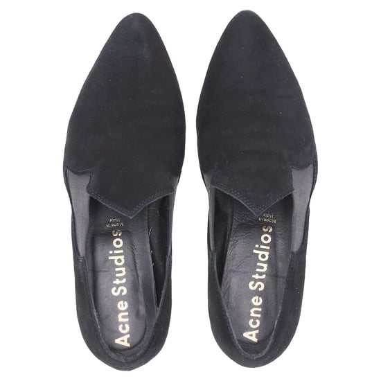 Acne Studios Pointed-Toe Slip-On Loafers in Black Suede - Image 5