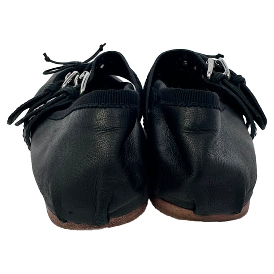 Miu Miu Buckle Accent Ballet Flats in Black Leather - Image 6
