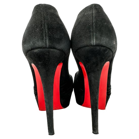 Christian Louboutin Greissimo Knooppumps in Zwart Suède - Image 6