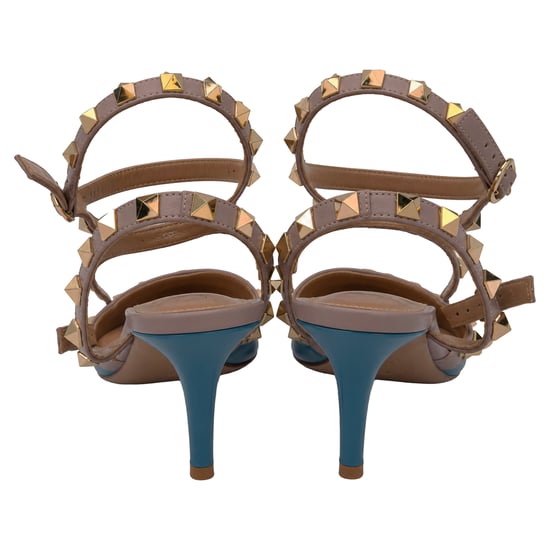 Valentino Garavani Rockstud 65 Pumps in Blue Leather - Image 6