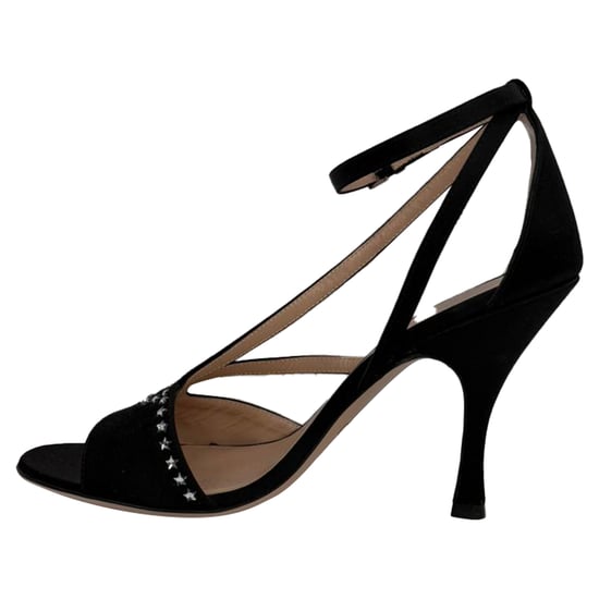 Gucci GG-sandaler med stjärnprydnader i svart satin - Image 4
