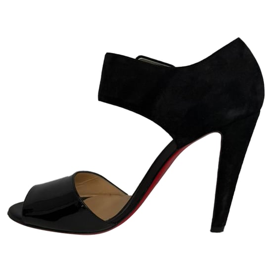 Christian Louboutin Trezotro Buckle-Strap Sandals in Black Suede - Image 4