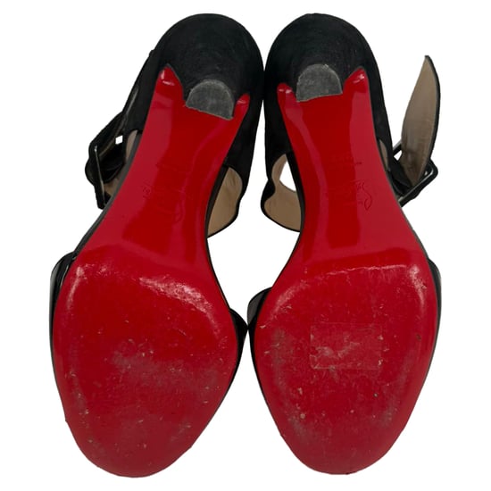 Christian Louboutin Trezotro Buckle-Strap Sandals in Black Suede - Image 6