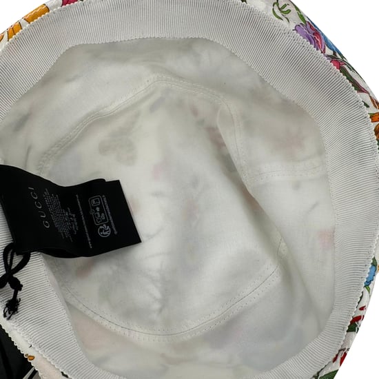 Gucci Printed Twill Bucket Hat in Floral Print Cotton - Image 6