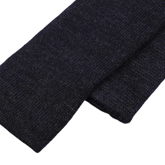 Boss Knitted Wool Skinny Tie (Grey) - Image 2