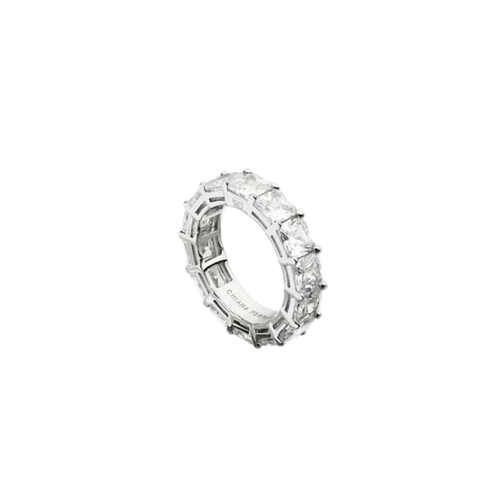 Chiara Ferragni Unisex Adult Polished Wedding Anniversary Band Ring (Crystal) - Image 1