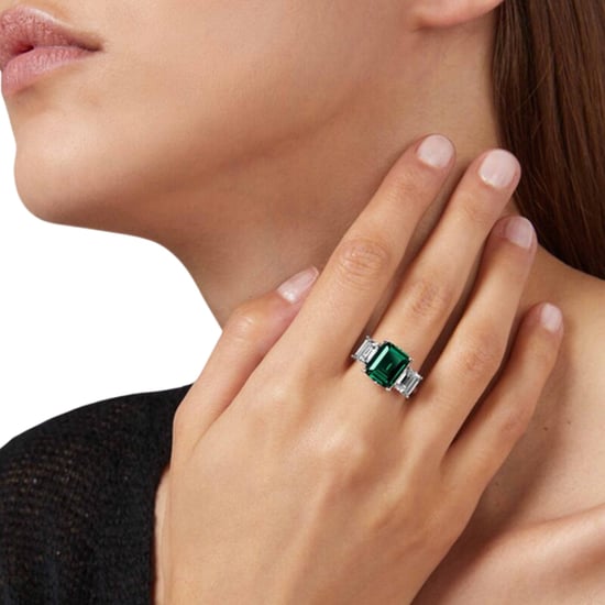 Chiara Ferragni Vierkante ring met rhodiumlaag (Smaragd) - Image 4