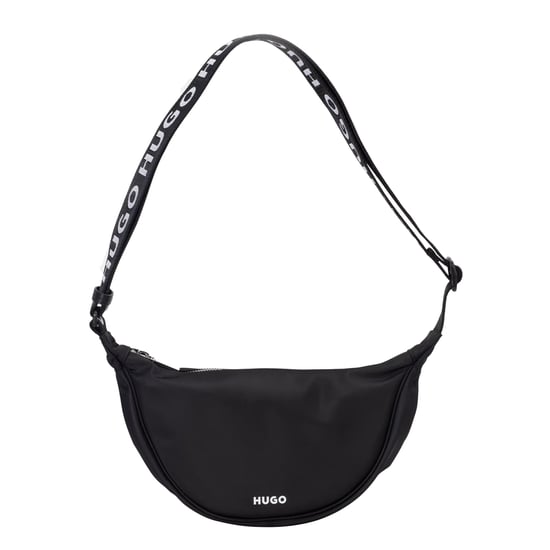 Hugo Bel Logo – festivalväska i nylon med axelrem (Svart) - Image 1