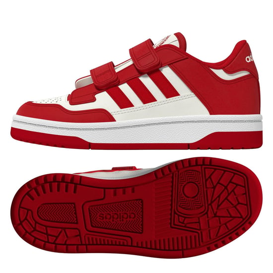 Boys adidas Rapid Court Trainers in Team Colleg Red - Image 5