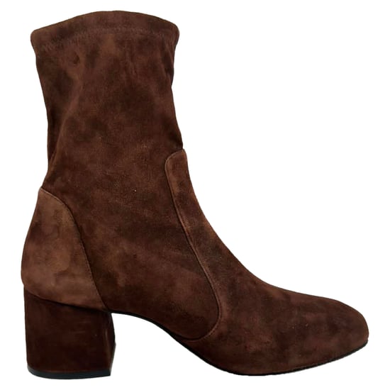 Stuart Weitzman Sleek 60 Enkellaarsjes in Bruin Suède - Image 1