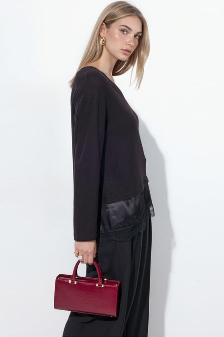 Women’s V-neck Knit Sweater - Image 2
