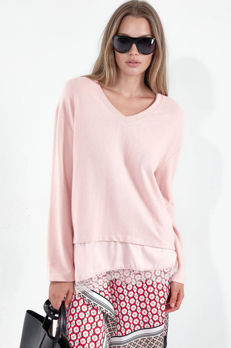 Women’s V-neck Knit Sweater - Image 1
