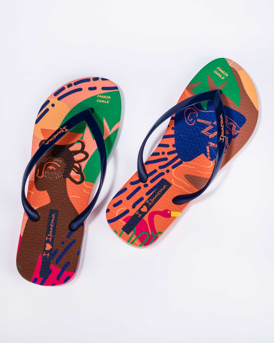 Ipanema Womens Graffiti V Fem Beige/Blue/Brown - Image 3