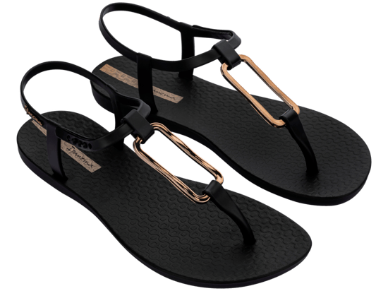Ipanema Womens Class Modern Sandal Fem Black/Gold - Image 1