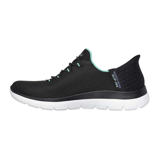 Skechers Mens Summits - Diamond Dream Slip-In Casual Shoes (Black/Turquoise) - Image 2