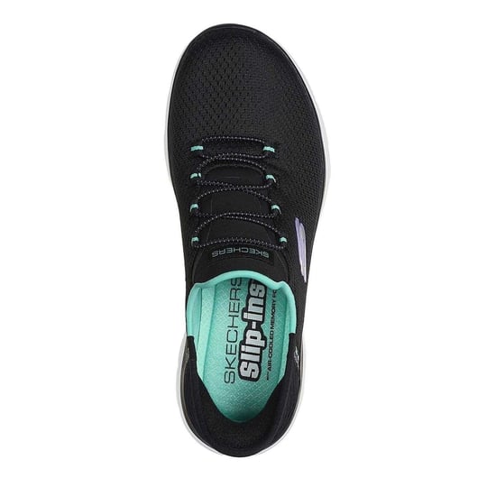 Skechers Mens Summits - Diamond Dream Slip-In Casual Shoes (Black/Turquoise) - Image 3