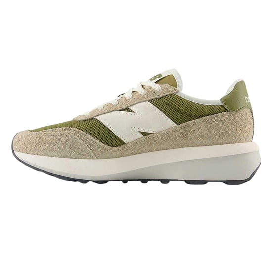 New Balance Heren 370 Suède Trainers (Groen, Wit) - Image 2