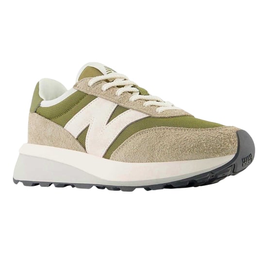 New Balance Heren 370 Suède Trainers (Groen, Wit) - Image 4
