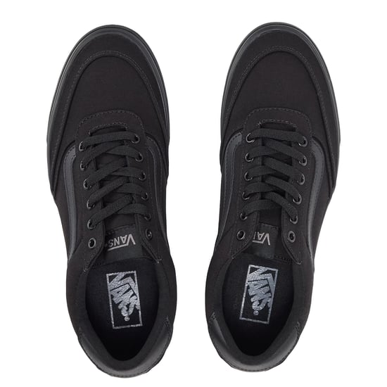 Vans Mens Brooklyn Canvas Trainers (Black) - Image 3
