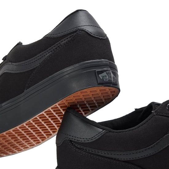 Vans Mens Brooklyn Canvas Trainers (Black) - Image 4