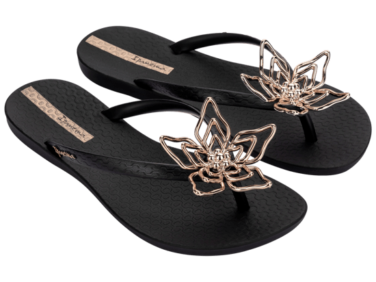 Ipanema Womens Maxi Flower Fem Black/Black/Gold - Image 1