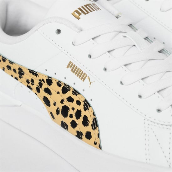 Puma Womens/Ladies Jada Platform Trainers (White/Leopard) - Image 3