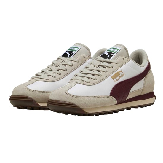 Puma Dames Easy Rider Suède Sneakers (Wit/Bordeaux) - Image 4