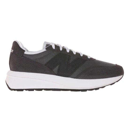 New Balance Mens 370 Suede Trainers (White Castlerock) - Image 1