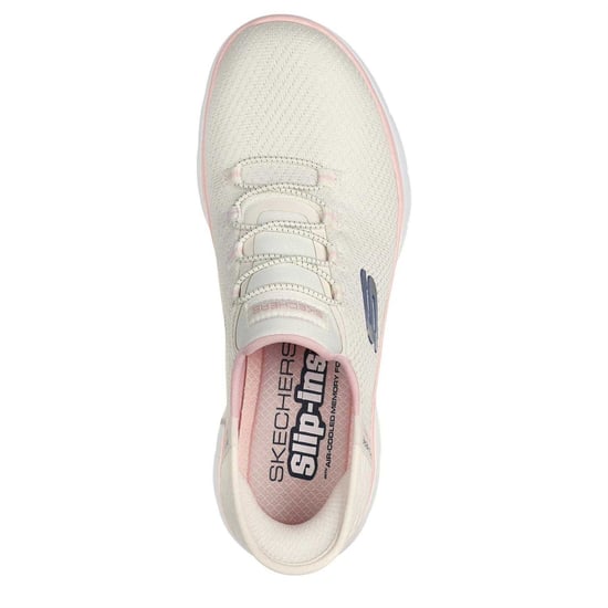 Skechers Mens Summits - Diamond Dream Slip-In Casual Shoes (Off White/Pink) - Image 3