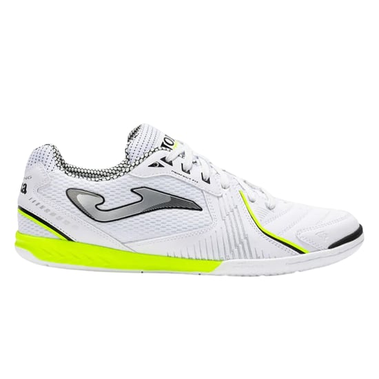 Joma Mens Dribling Dribbling Synthetic Indoor Football Trainers (White/Yellow) - Image 1