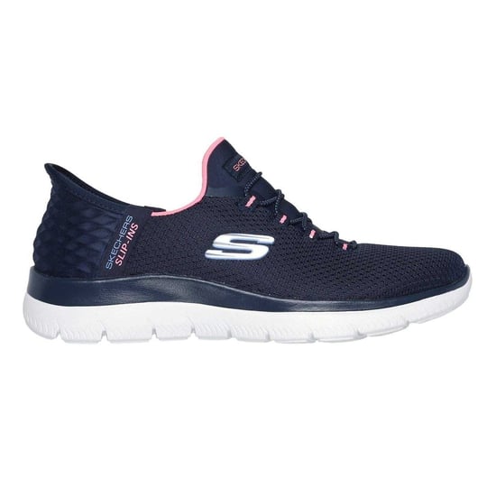 Skechers Mens Summits - Diamond Dream Slip-In Casual Shoes (Navy/Pink) - Image 1