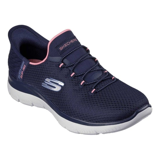 Skechers Mens Summits - Diamond Dream Slip-In Casual Shoes (Navy/Pink) - Image 4