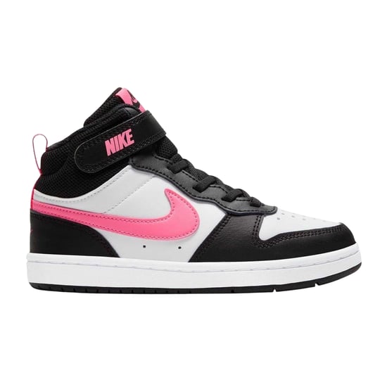Nike Kinderen Court Borough Swoosh Leren Hoogtoppen (Wit/Roze/Zwart) - Image 1
