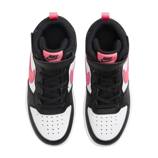 Nike Kinderen Court Borough Swoosh Leren Hoogtoppen (Wit/Roze/Zwart) - Image 4