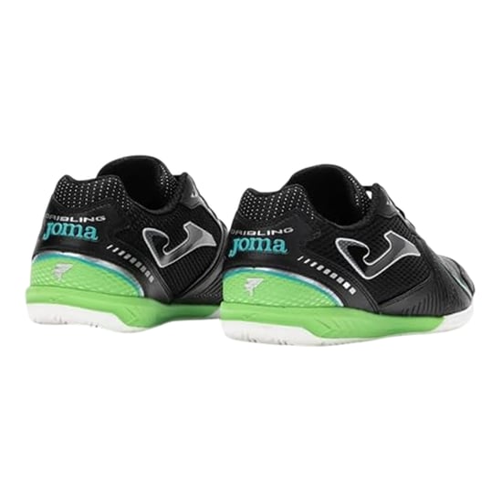 Joma Mens Dribling Dribbling Synthetic Indoor Football Trainers (Black/Green) - Image 2