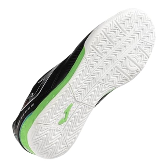 Joma Mens Dribling Dribbling Synthetic Indoor Football Trainers (Black/Green) - Image 4