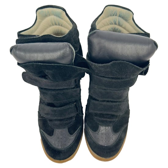 Isabel Marant Bekett Hightop Kängor med Klack i Svart Mocka - Image 4