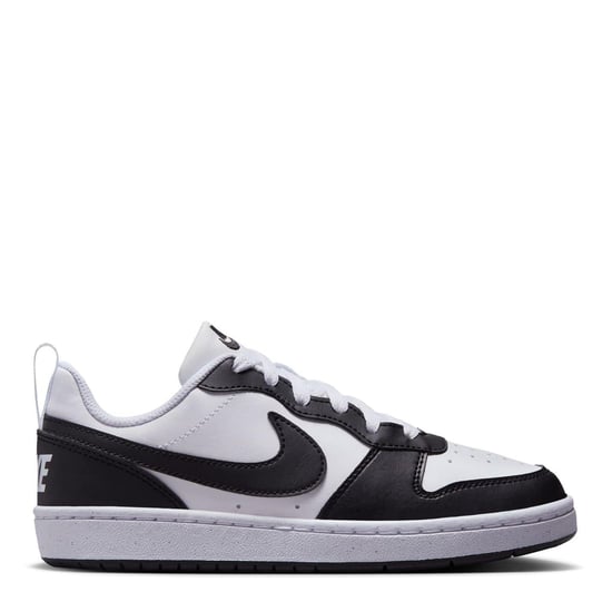 Nike Borough Low Recraft leren platte sneakers voor kinderen (Wit, Zwart) - Image 1