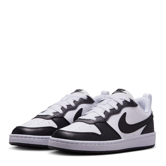 Nike Borough Low Recraft leren platte sneakers voor kinderen (Wit, Zwart) - Image 3