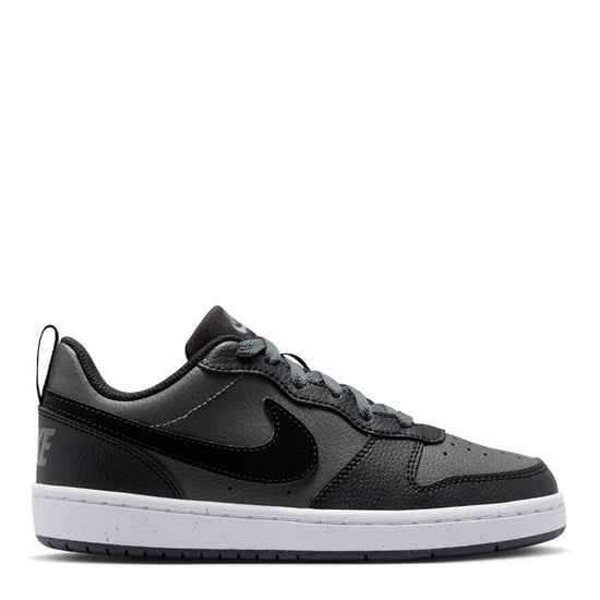 Nike Borough Low Recraft leren platte sneakers voor kinderen (Grijs/Zwart/Wit) - Image 1