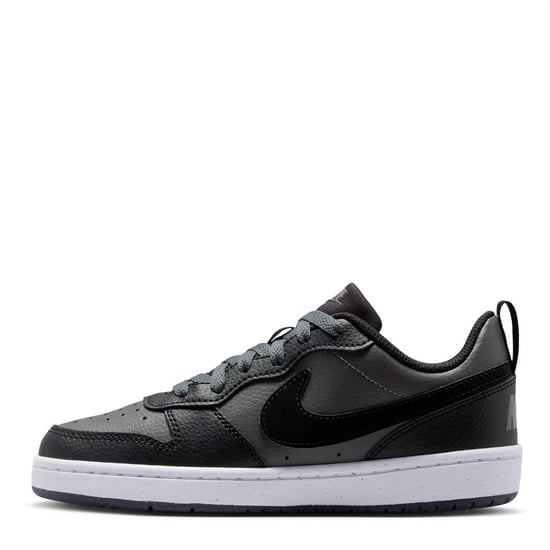 Nike Borough Low Recraft leren platte sneakers voor kinderen (Grijs/Zwart/Wit) - Image 2
