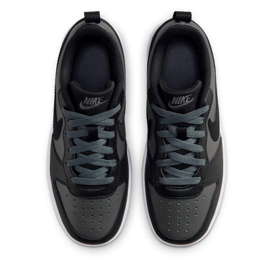 Nike Borough Low Recraft leren platte sneakers voor kinderen (Grijs/Zwart/Wit) - Image 5
