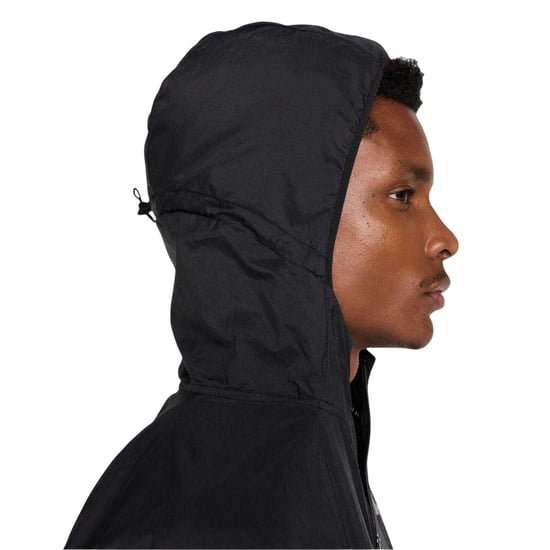 Nike Lichtgewicht herenjack met capuchon van Stride (Zwart/Zilver) - Image 3