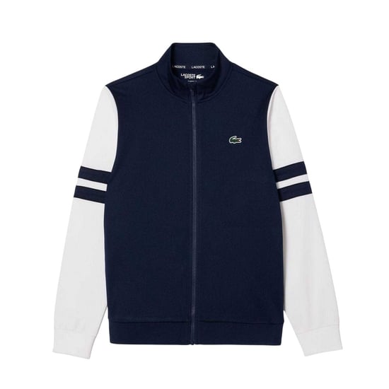 Lacoste Heren Interlock Volledige Ritssluiting Tennis Sweatshirt (Marineblauw/Wit) - Image 1