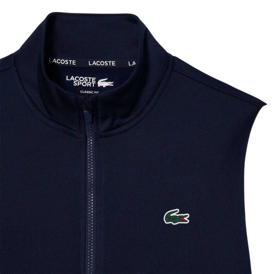 Lacoste Heren Interlock Volledige Ritssluiting Tennis Sweatshirt (Marineblauw/Wit) - Image 3