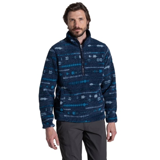 Craghoppers Mens National Trust Rawthey Landscape Fleece Top (Blue Navy) - Image 3