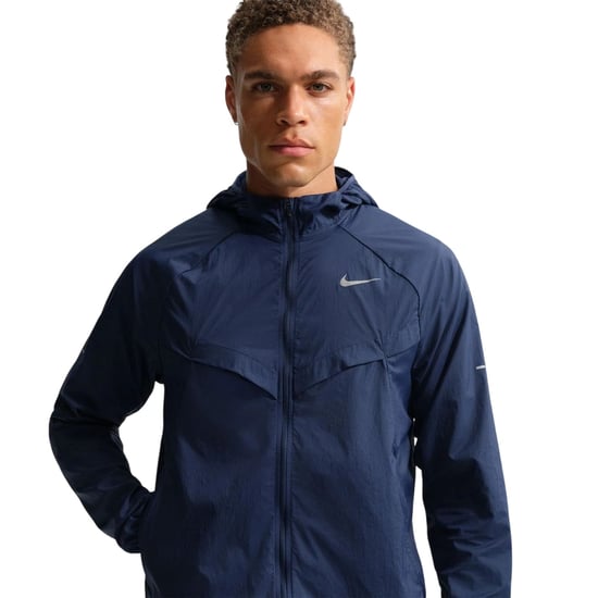 Nike Lichtgewicht herenjack met capuchon van Stride (Middernacht marine) - Image 4