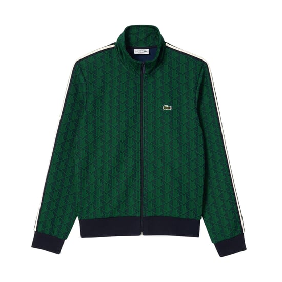 Lacoste Heren-trainingsjack met volledige ritssluiting en all-overprint, Parijs (Blauw/Groen) - Image 2